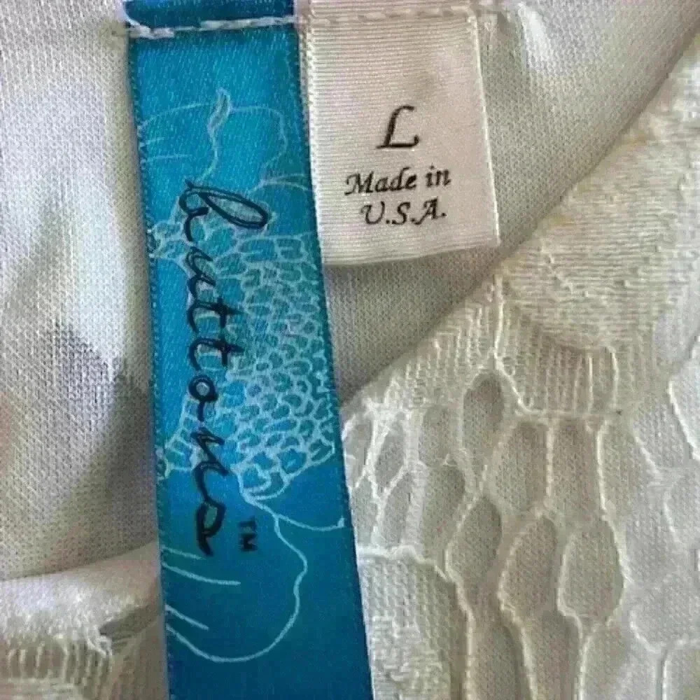 Vintage Cream Lace Shift Dress, Size L - Picture 5 of 6